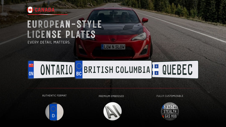 CA Euro-Style License Plates