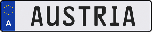 Austria License Plate