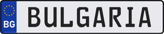 Bulgaria License Plate