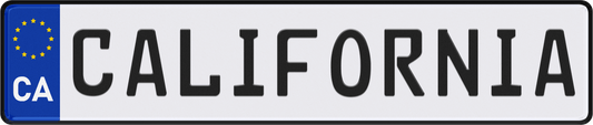 California License Plate