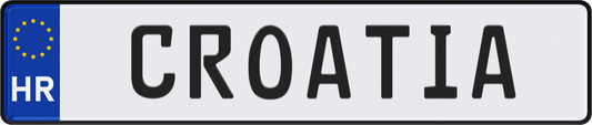 Croatia License Plate