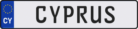 Cyprus License Plate