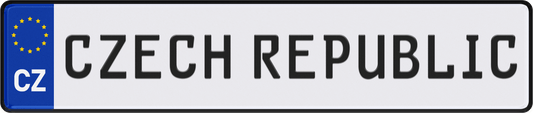 Czech Republic License Plate