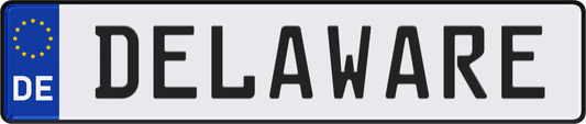 Delaware License Plate