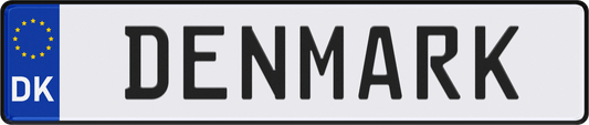 Denmark License Plate