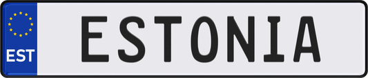 Estonia License Plate