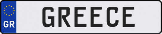 Greece License Plate