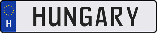 Hungary License Plate