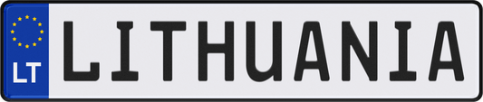 Lithuania License Plate
