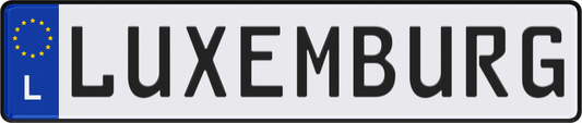 Luxemburg License Plate