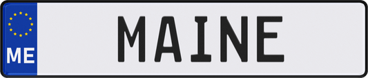 Maine License Plate