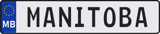 Manitoba License Plate