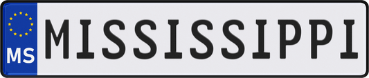 Mississippi License Plate