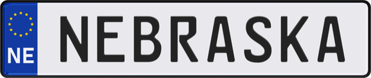 Nebraska License Plate