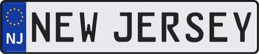 New Jersey License Plate