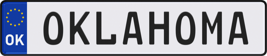 Oklahoma License Plate