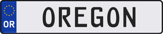 Oregon License Plate