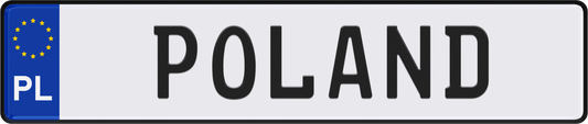 Poland License Plate