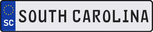 South Carolina License Plate