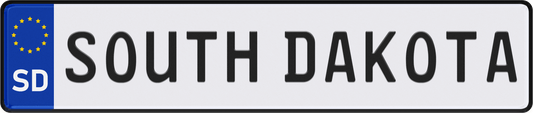 South Dakota License Plate