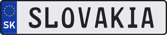 Slovakia License Plate