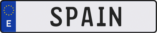 Spain License Plate