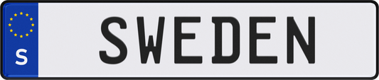 Sweden License Plate