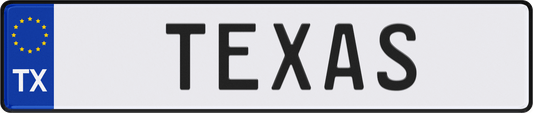 Texas License Plate