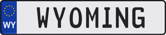 Wyoming License Plate